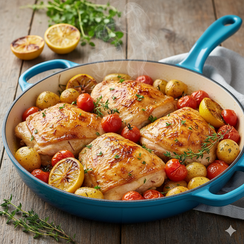 One-Pan Saffron Chicken with Vegetables